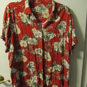 Havana Jack's Cafe Red Hawaiian Shirt Sz 3x